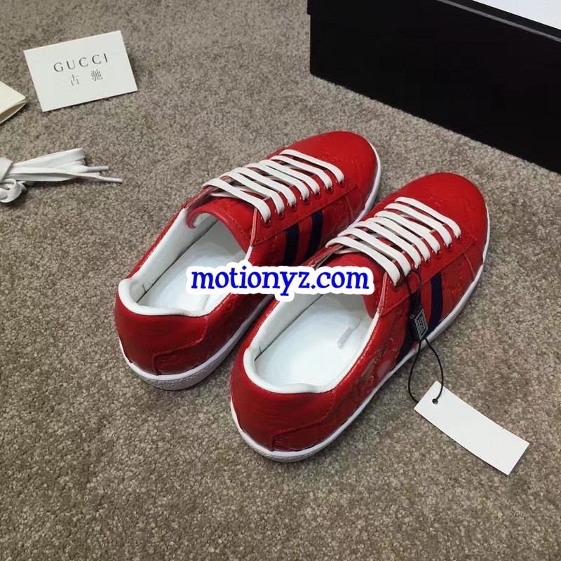 GC Ace Embroidered Sneaker Low Top Red